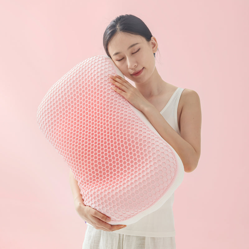 Homyo TPE Grid Cooling Gel Pillow – Ergonomic Support for Neck & Shoulder Pain Relief – Breathable Mesh Cover, All-Season Comfort, 26x14x6 inches