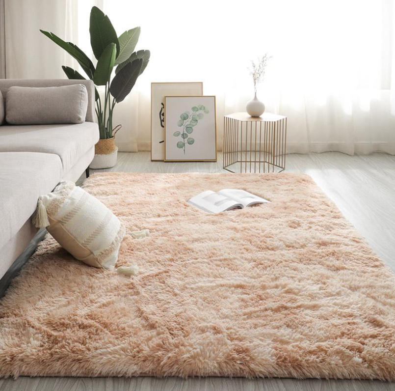 H&D Han&Loom Tie-Dyed Shaggy Area Rug Soft Living Room Bedroom Mat Non-Slip