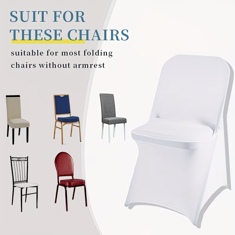 30pcs Spandex Folding Chair Covers Stretch Wedding Party Event Seat Slipcovers