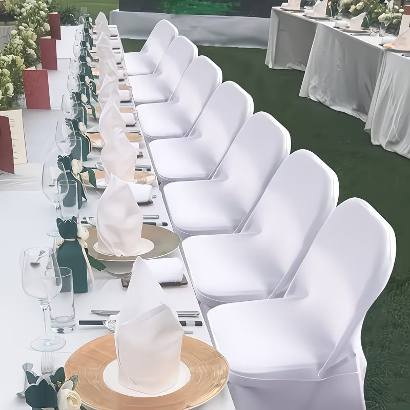 30pcs Spandex Folding Chair Covers Stretch Wedding Party Event Seat Slipcovers