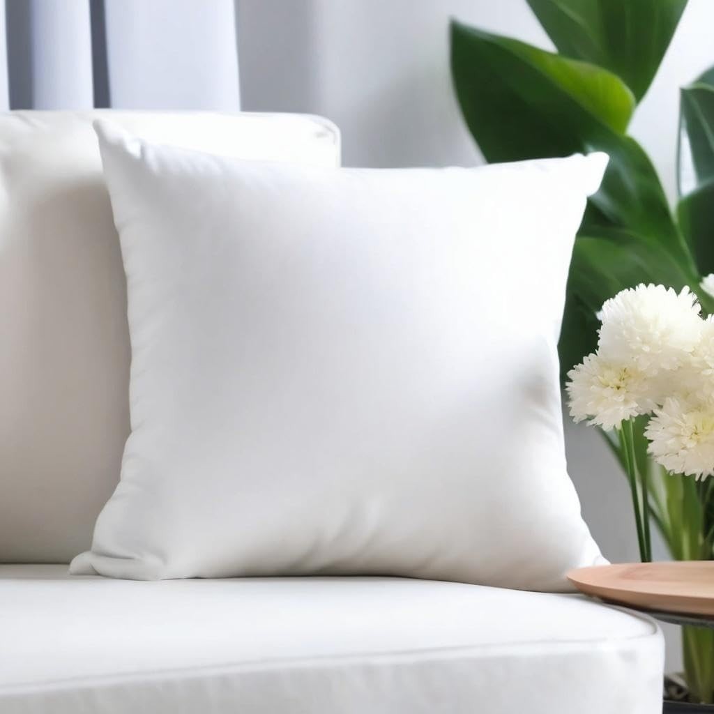 White Pillow Insert Medium Support Microfiber Polyester Filler