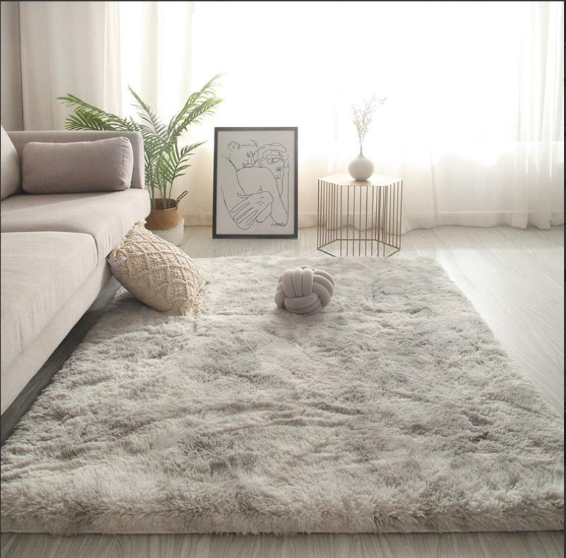 H&D Han&Loom Tie-Dyed Shaggy Area Rug Soft Living Room Bedroom Mat Non-Slip