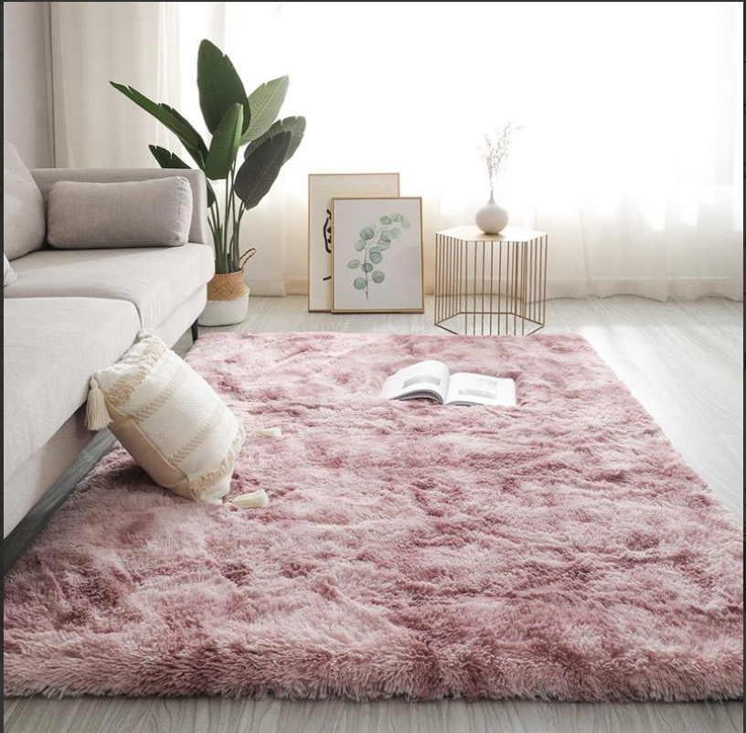 H&D Han&Loom Tie-Dyed Shaggy Area Rug Soft Living Room Bedroom Mat Non-Slip