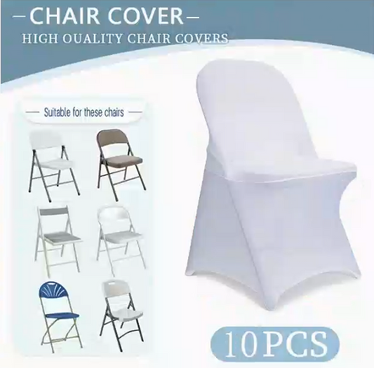 10pcs Spandex Folding Chair Covers Stretch Wedding Party Event Seat Slipcovers