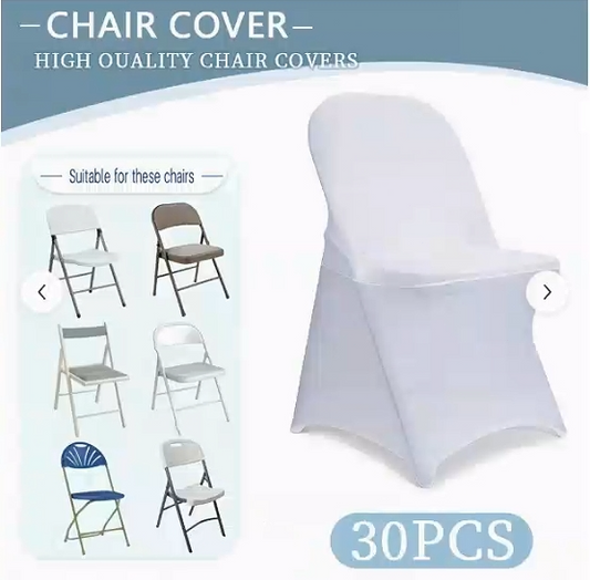 30pcs Spandex Folding Chair Covers Stretch Wedding Party Event Seat Slipcovers