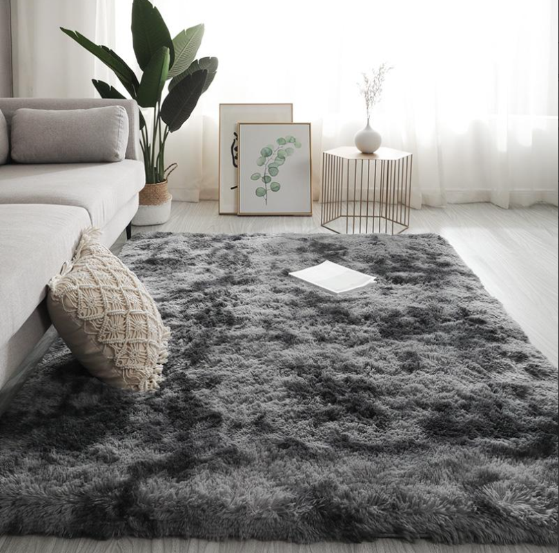 H&D Han&Loom Tie-Dyed Shaggy Area Rug Soft Living Room Bedroom Mat Non-Slip