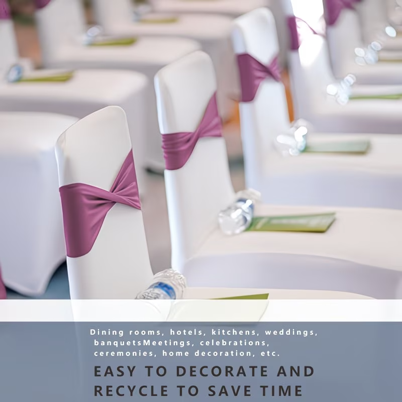 10pcs Spandex Folding Chair Covers Stretch Wedding Party Event Seat Slipcovers