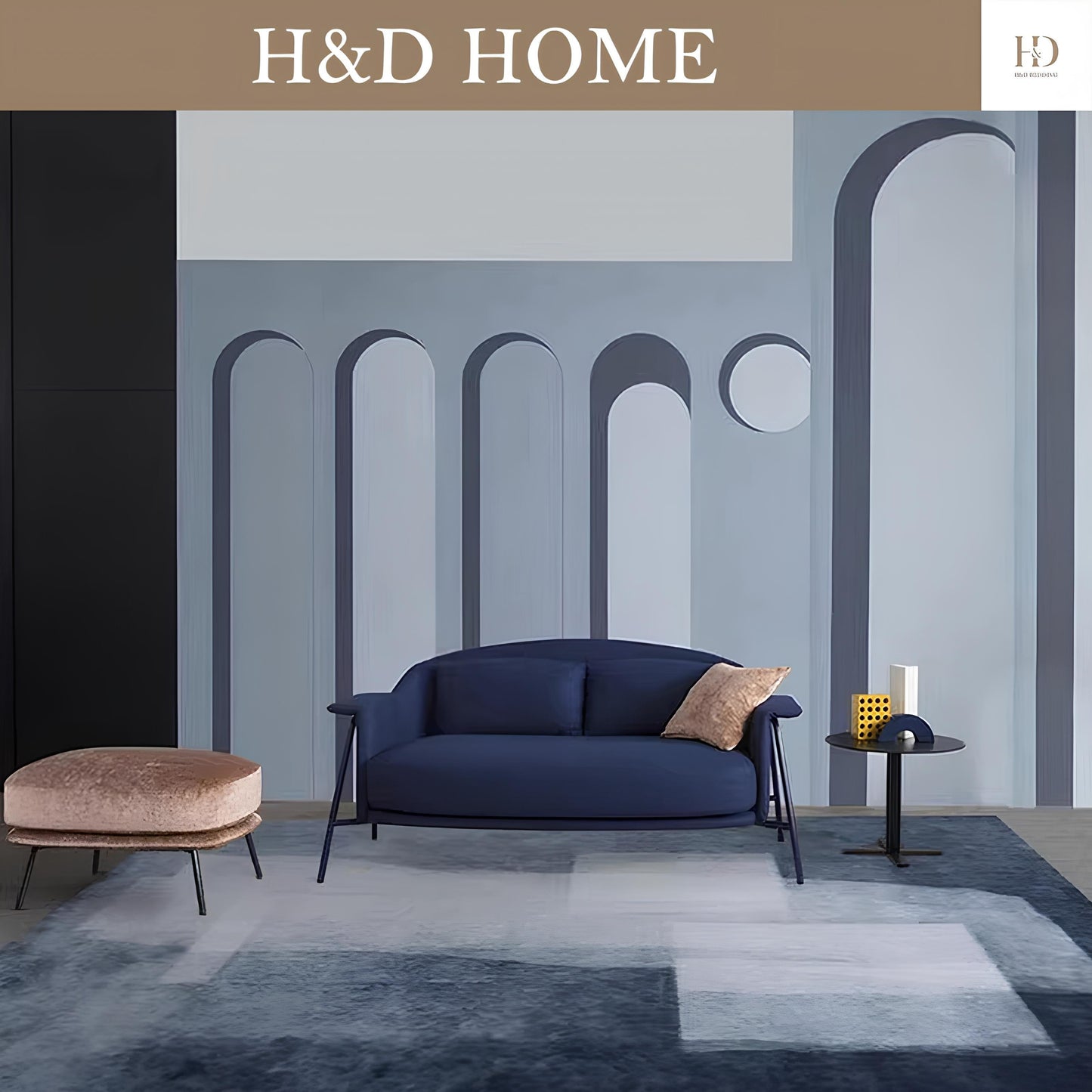 Homyo HOME Modern Faux Cashmere Low Pile Area Rug Soft Cozy Microfiber Mat for Living Room Bedroom Non-Slip Rubber Backing Non-Shedding Stain-Resistant Dust-Release Easy to Clean Machine Washable Waterproof Kid & Pet Friendly
