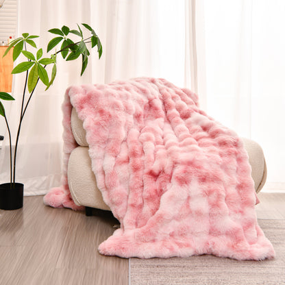 HOMYO Sanctuary 540GSM tie-dye faux fur bubble blanket – view 5 of 11
