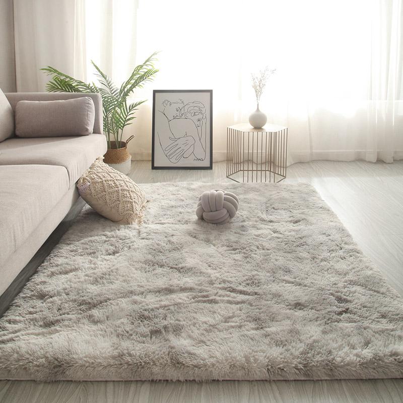 Homyo Modern Tie-Dyed Shaggy Area Rug Ultra-Soft Microfiber Throw Mat for Living Room & Bedroom Non-Slip Rubber Backing Stain-Resistant Machine Washable Eco-Friendly Kid & Pet Friendly