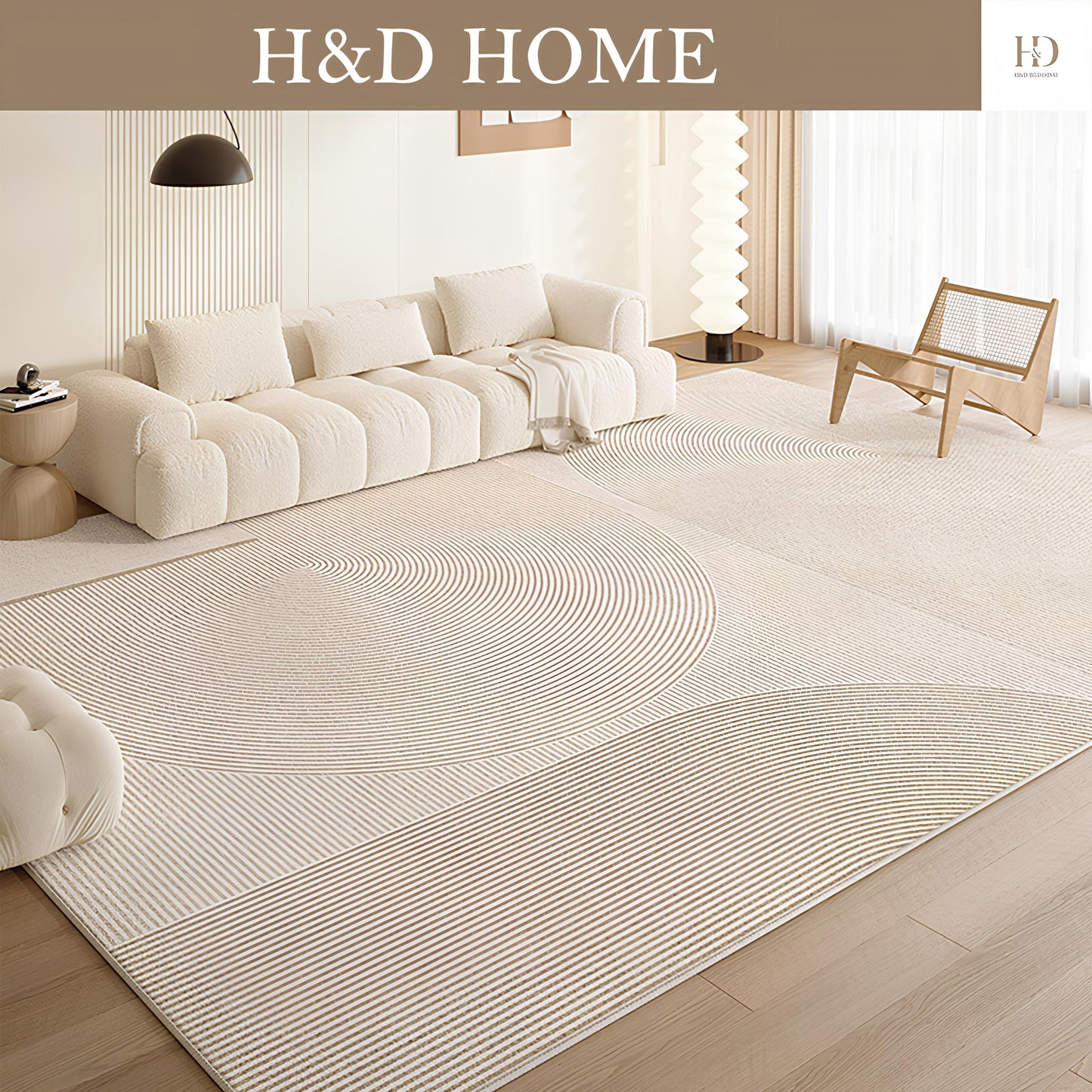 Homyo HOME Modern Faux Cashmere Low Pile Area Rug Soft Cozy Microfiber Mat for Living Room Bedroom Non-Slip Rubber Backing Non-Shedding Stain-Resistant Dust-Release Easy to Clean Machine Washable Waterproof Kid & Pet Friendly