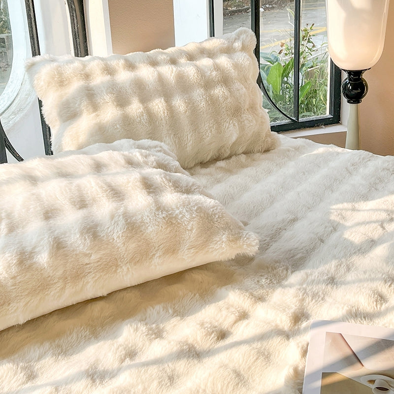 Homyo Faux Rabbit Fur Throw Pillows (Cases sold separately) Hypoallergenic Indoor Decorative Pillows for Sofa Couch and Bed, Plush Soft Warm Bedding, Cute Gift for Girls and Women, Homey Vibe